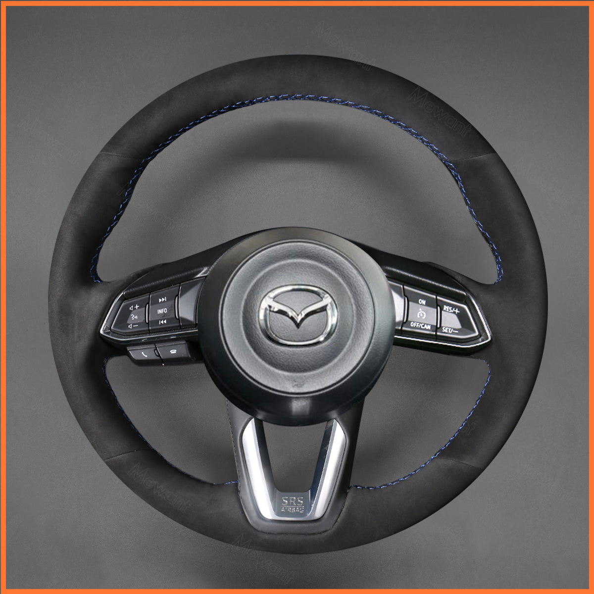 MEWANT Lenkradbezug für Mazda 3 Axela 2017-2019 / Mazda 6 Atenza 2017-2019 / CX-5 CX5 2017-2019 / Mazda CX-9 2016-2019