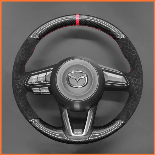 MEWANT Lenkradbezug für Mazda 3 Axela 2017-2019 / Mazda 6 Atenza 2017-2019 / CX-5 CX5 2017-2019 / Mazda CX-9 2016-2019
