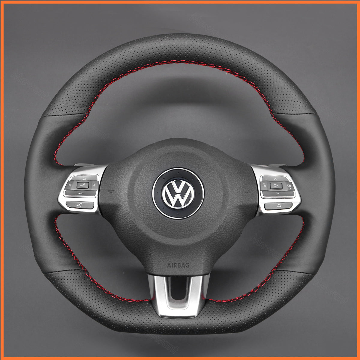 MEWANT steering wheel cover for VW Golf 6 (VI) GTI Polo GTI Polo (R-Line) Scirocco CCTiguan