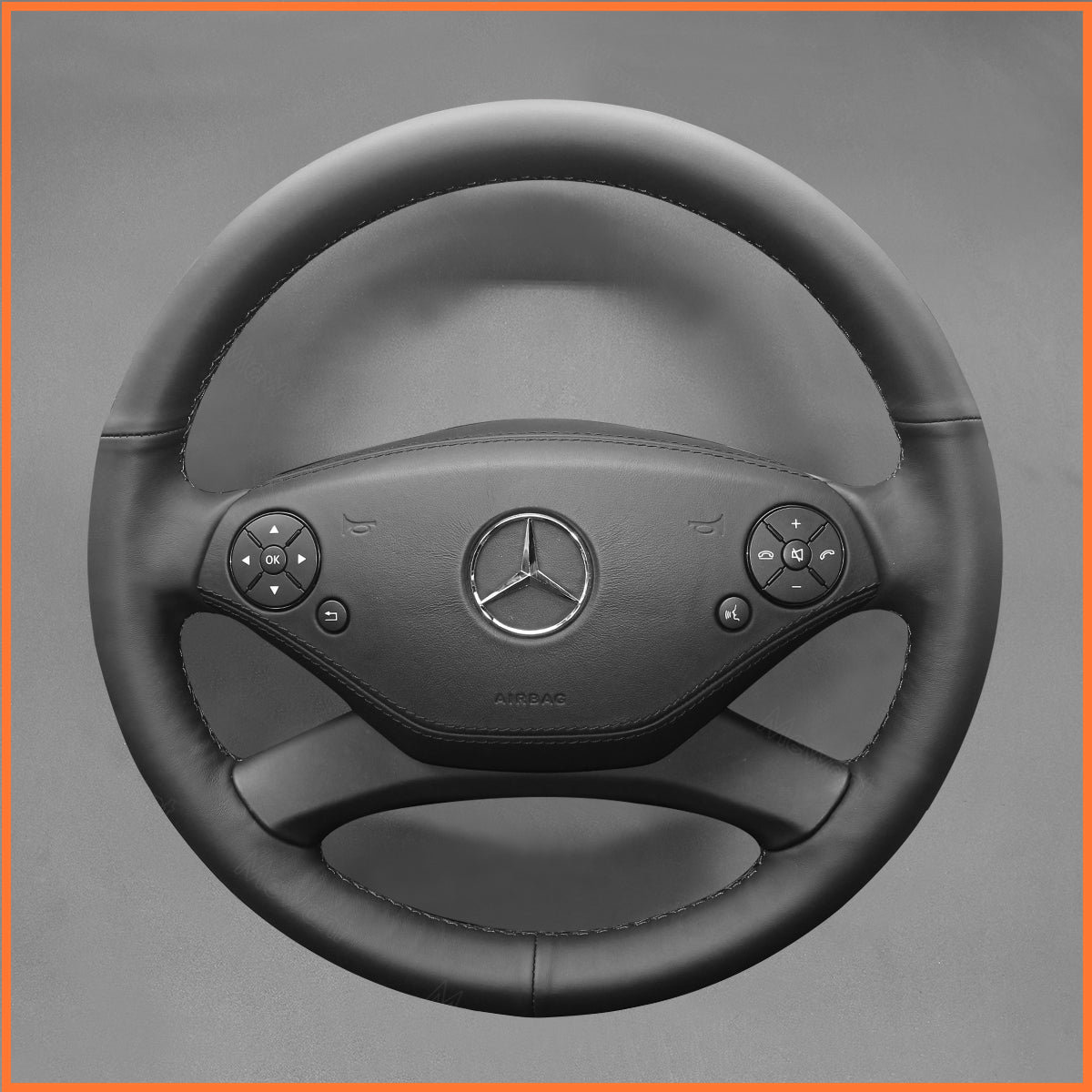 MEWANT steering wheel cover for CL-Class C216 2011-2014 / S-Class W221 2010-2013
