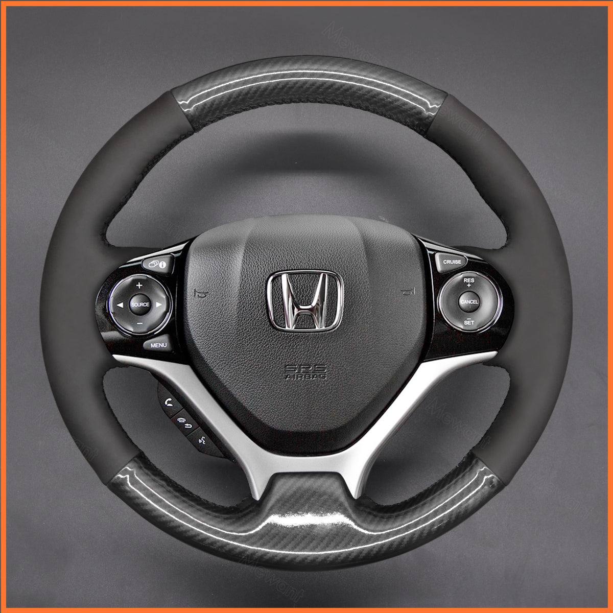 MEWANT steering wheel cover for Honda Civic 9 2012-2017