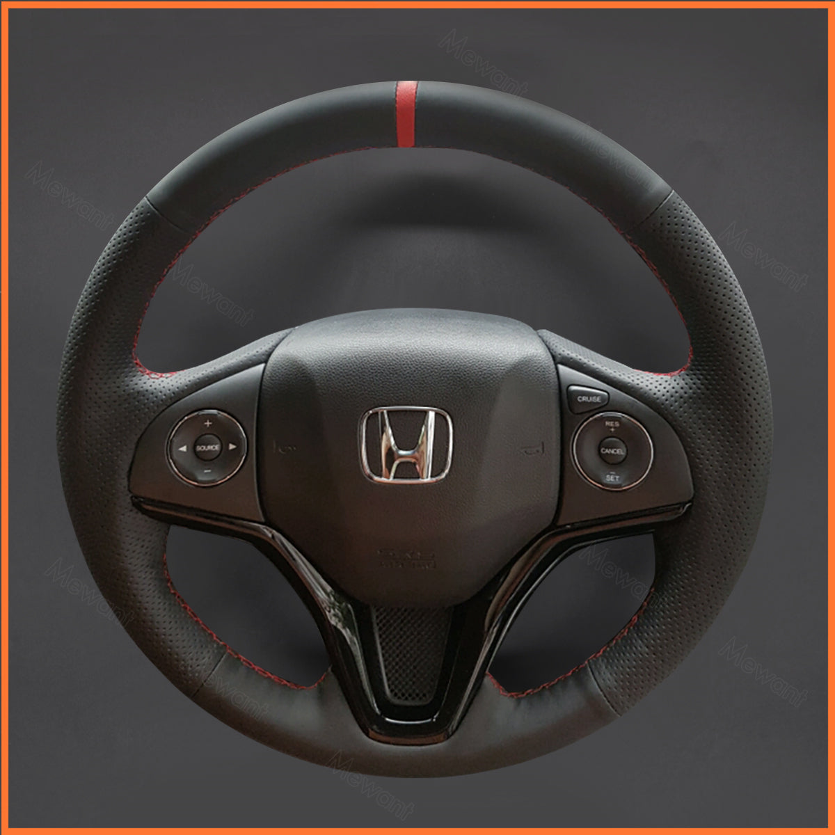 MEWANT Steering Wheel Cover for Honda Jazz 2015-2020 / HR-V HRV 2015-2020