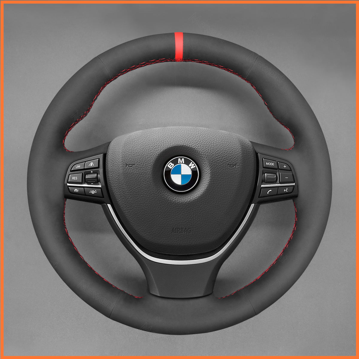 MEWANT steering wheel cover for BMW 5 Series F10 F11 F07 6 Series F12 F13 F06 7 Series F01 7 Series F02