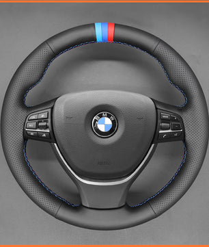 MEWANT steering wheel cover for BMW 5 Series F10 F11 F07 6 Series F12 F13 F06 2011-2017 / 7 Series F01 F02 2008-2015