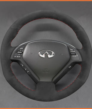 MEWANT Steering Wheel Cover for Infiniti G37 2008-2013 / EX EX30 EX35 EX37 2009-2013 / Q60 2014-2015 / QX50 2015-2017 for Nissan Skyline 2006-2014