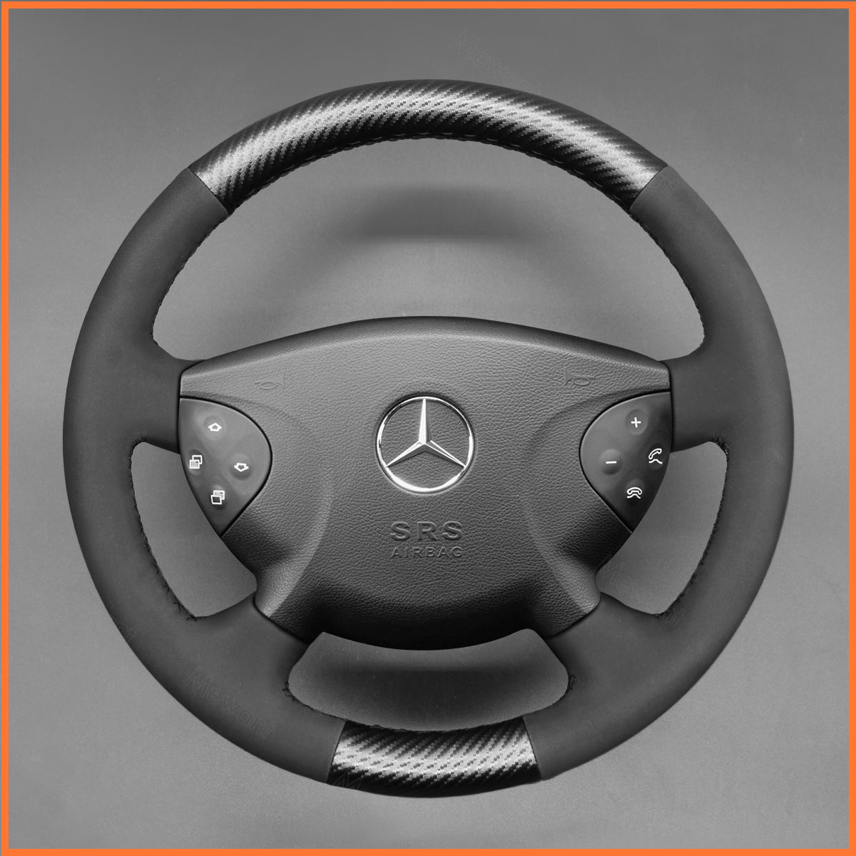 MEWANT steering wheel cover for Benz E-Class W211 2003-2006 / G-Class W463 2003-2007