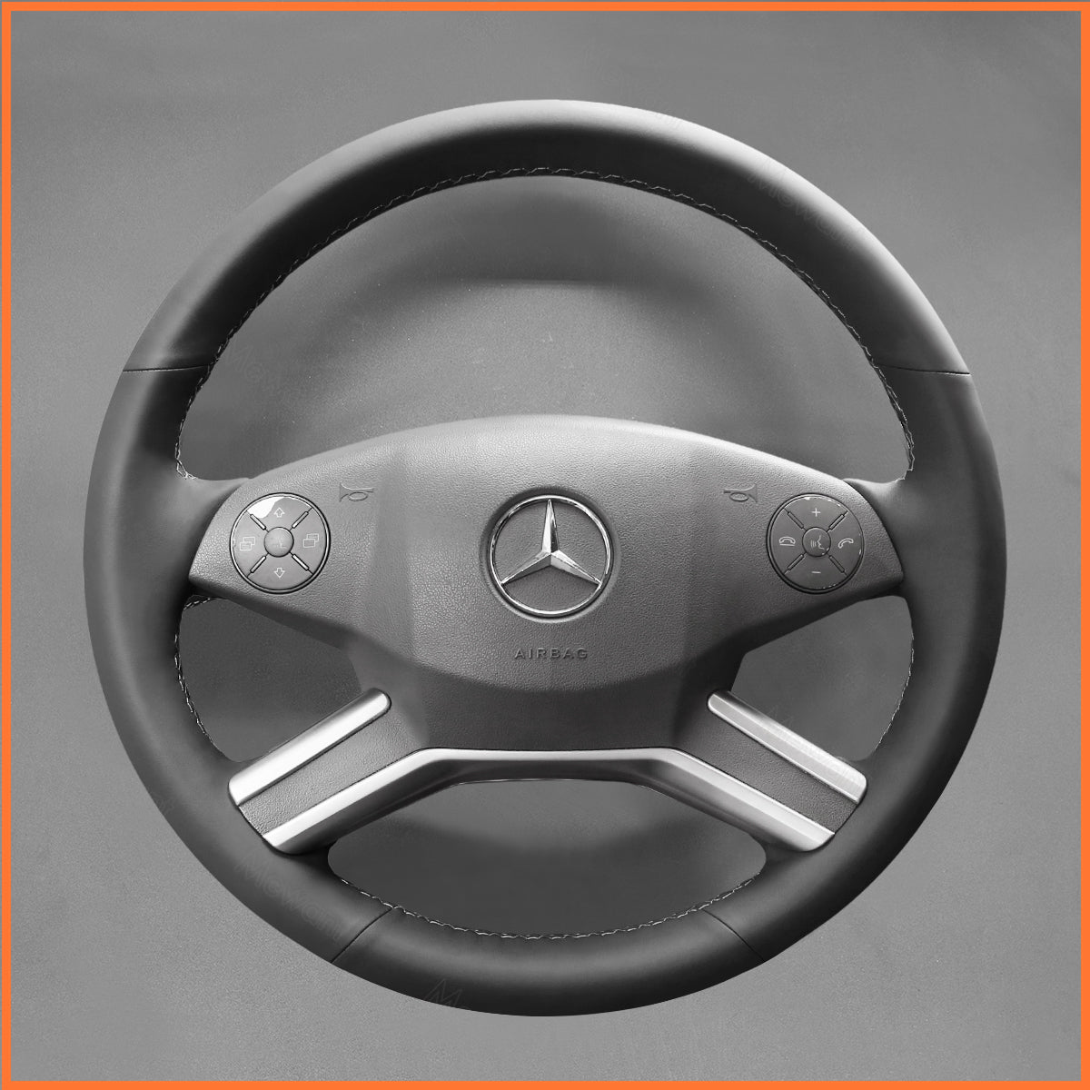 MEWANT steering wheel cover for Benz GL-Class X164 2009-2012 M-Class W164 2009-2011 R-Class 2009-2011