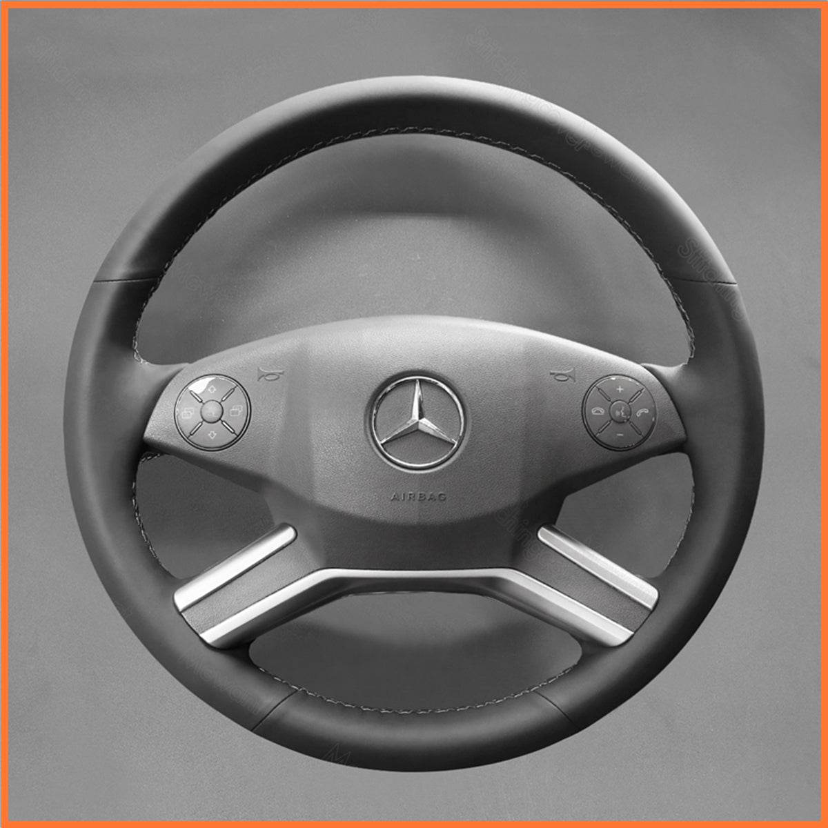 MEWANT steering wheel cover for Benz GL-Class X164 2009-2012 M-Class W164 2009-2011 R-Class 2009-2011
