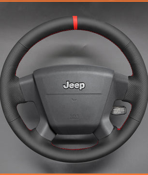 MEWANT steering wheel cover for Jeep Compass I(MK49) 2007-2010 / Patriot 2007-2011