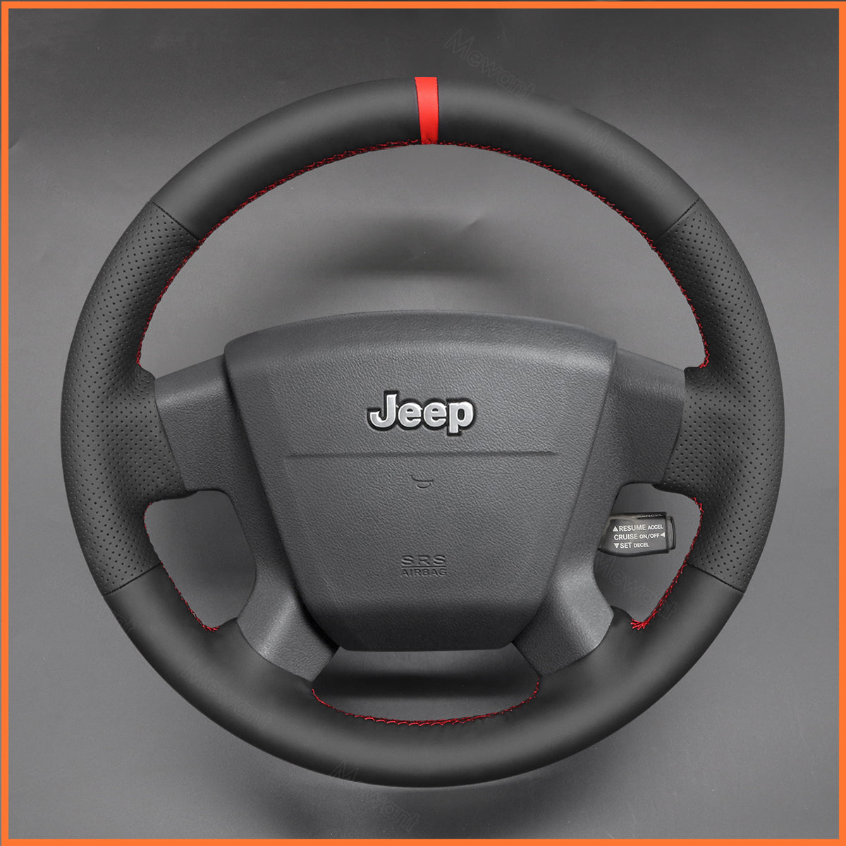 MEWANT steering wheel cover for Jeep Compass I(MK49) 2007-2010 / Patriot 2007-2011