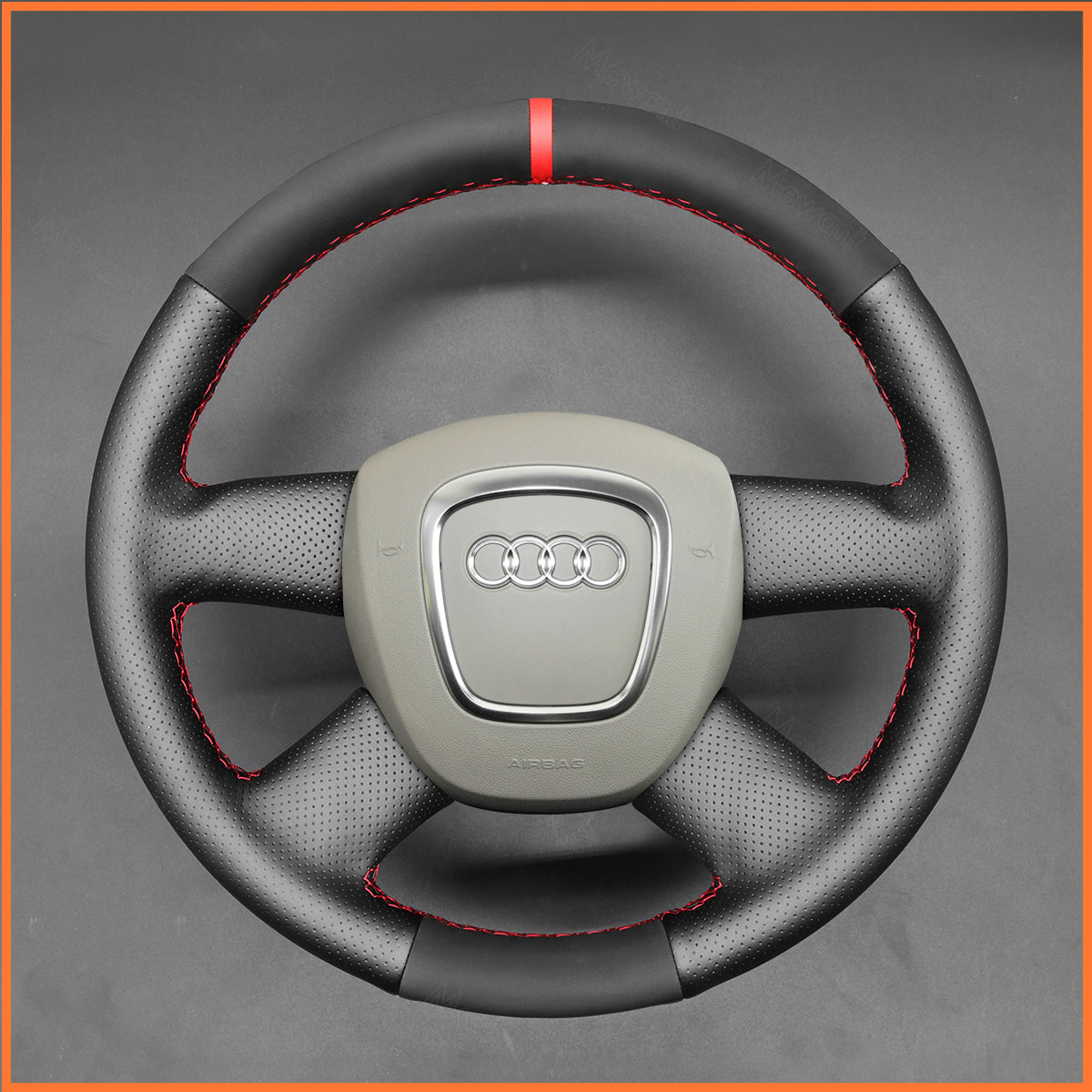 MEWANT Steering Wheel Cover For Audi A3 A4 A6 Q5 Q7