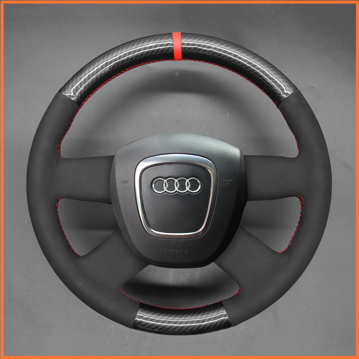 MEWANT Steering Wheel Cover For Audi A3 A4 A6 Q5 Q7