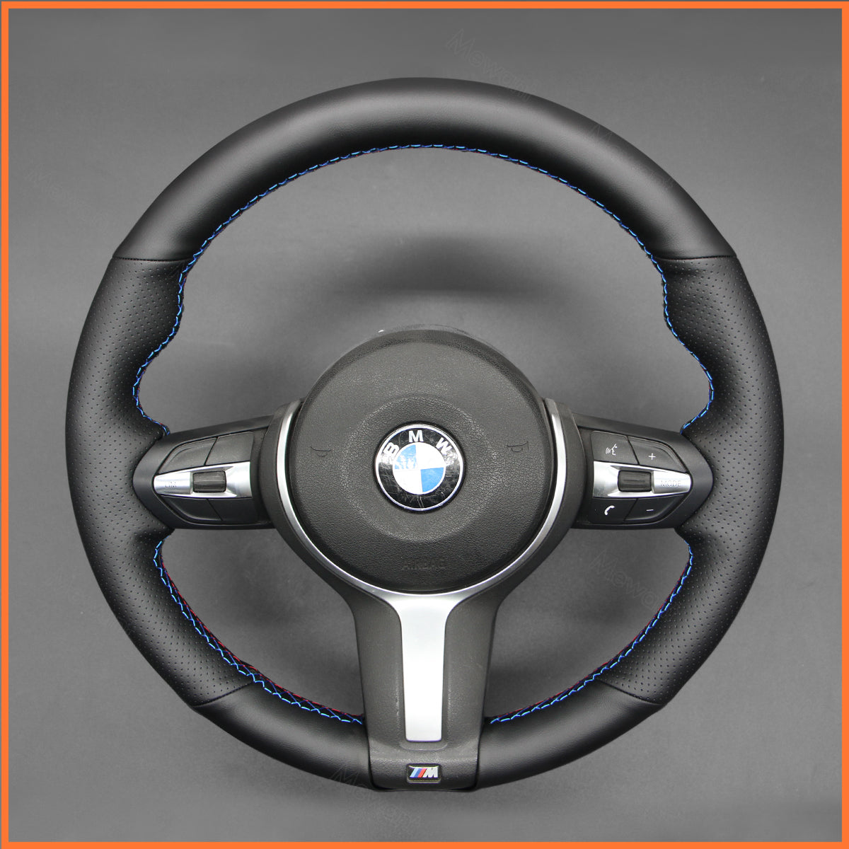 MEWANT Steering Wheel Cover for BMW (M Sport) 1 Series F20 F21 2 Series F45 3 Series F30 4 Series F32 5 Series F10 6 Series F12