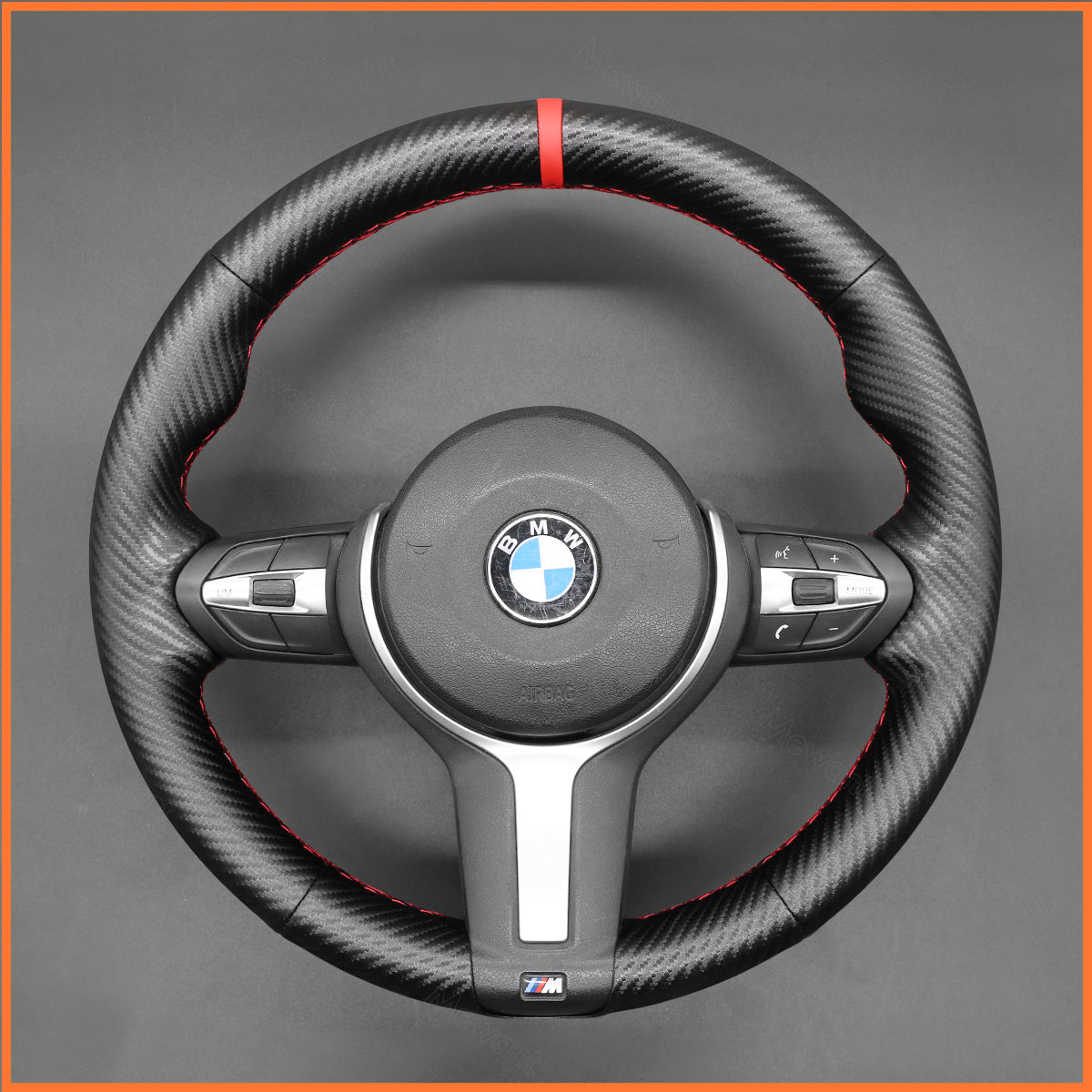 MEWANT Steering Wheel Cover for BMW (M Sport) 1 Series F20 F21 2 Series F45 3 Series F30 4 Series F32 5 Series F10 6 Series F12