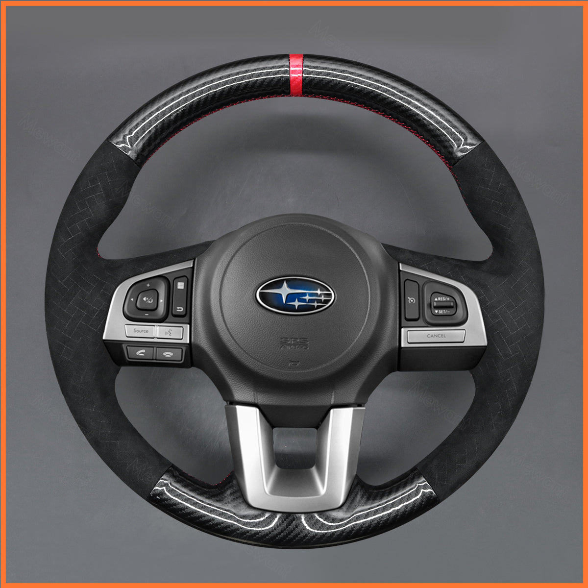 MEWANT Steering Wheel Cover for Subaru Legacy 2015-2017 Subaru Outback 2015-2017 Subaru XV (Crosstrek) 2016-2017 Subaru Forester 2017-2018