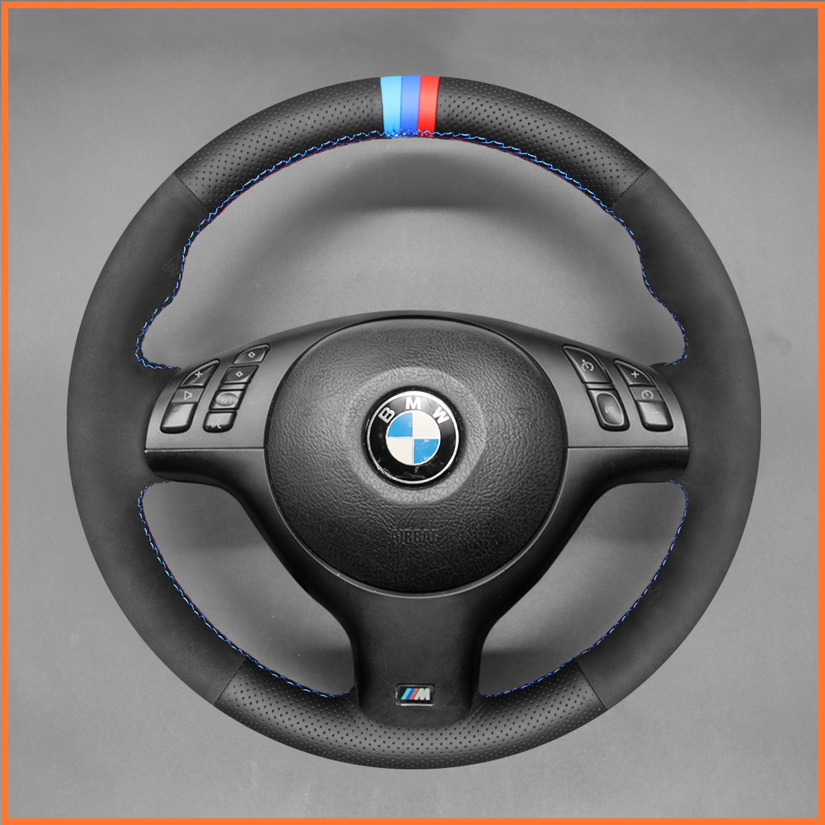 MEWANT steering wheel cover for BMW 3 Series E46 5 Series E39 M5 E39