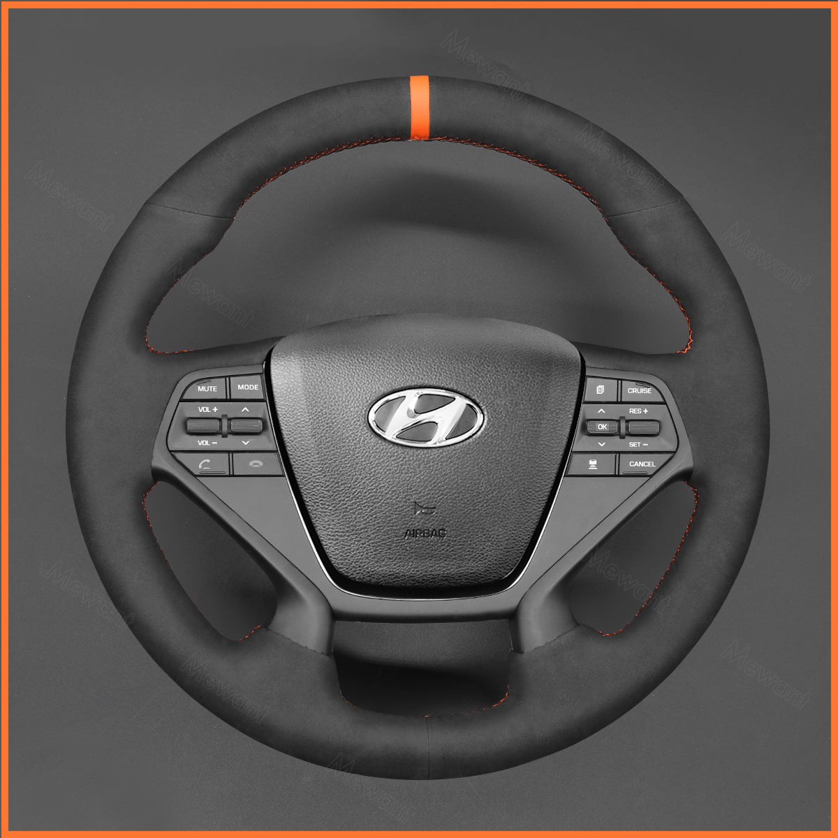 MEWANT Steering Wheel Cover for Hyundai Sonata (4-Spoke) 2015-2019