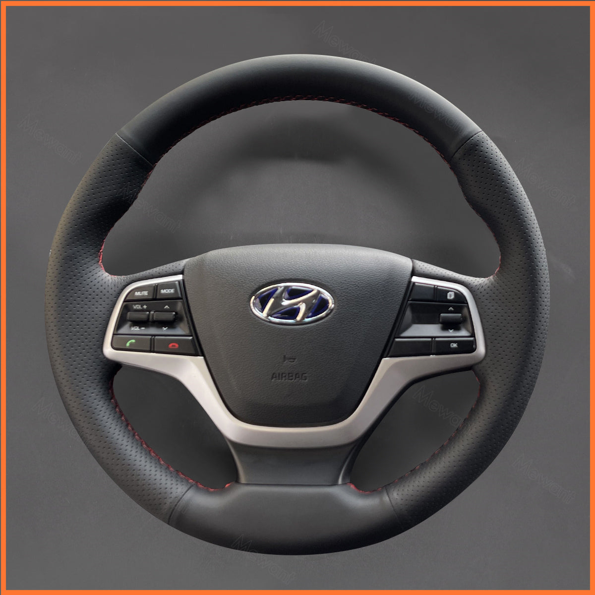 MEWANT steering wheel cover for Hyundai Elantra VI 2016-2017