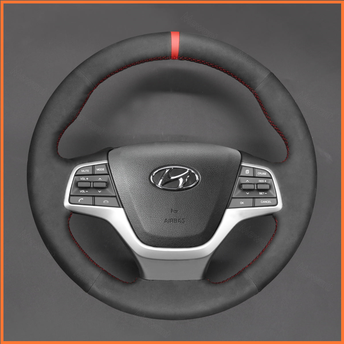 MEWANT steering wheel cover for Hyundai Elantra VI 2016-2017