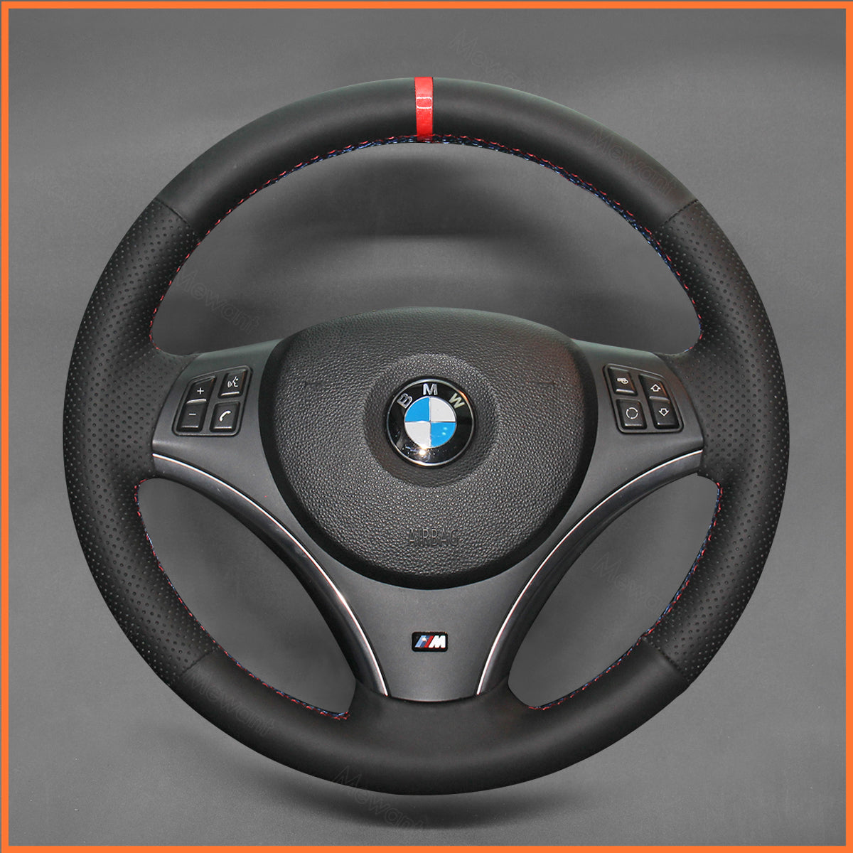 MEWANT steering wheel cover for BMW E87 E81 E82 E88 E90 E92 E93 E84