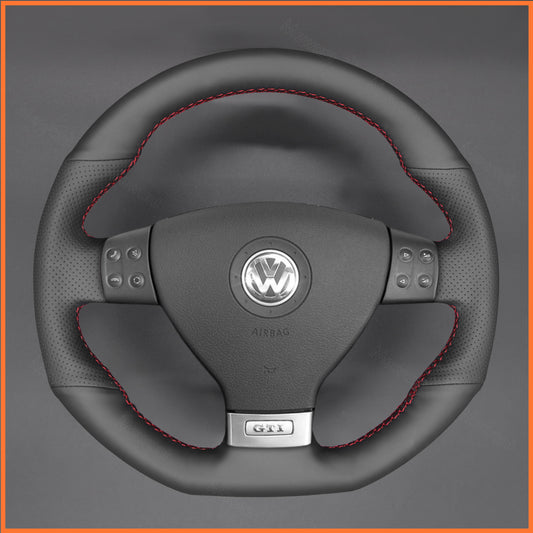MEWANT Lenkradbezug für Golf GTI 5 (V) Golf R32  Scirocco  Passat Variant (R-Line)  Tiguan (R-Line)