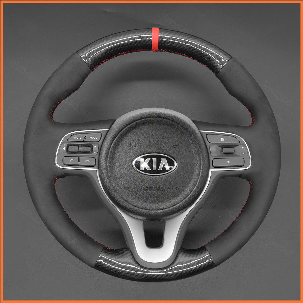 MEWANT Lenkradbezug für Kia Sportage 4 2016-2018 / Niro 2016-2022 / Optima 2016-2018