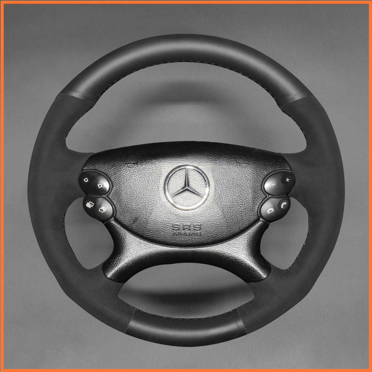 MEWANT steering wheel cover for Benz CLK 55 AMG C209 CLS 55 AMG C219 CLS 63 AMG C219 E 63 AMG W211 SL 55 AMG R230