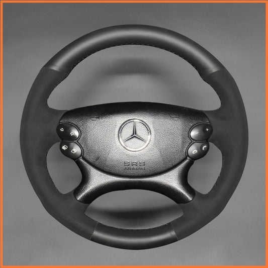 MEWANT steering wheel cover for Benz CLK 55 AMG C209 CLS 55 AMG C219 CLS 63 AMG C219 E 63 AMG W211 SL 55 AMG R230