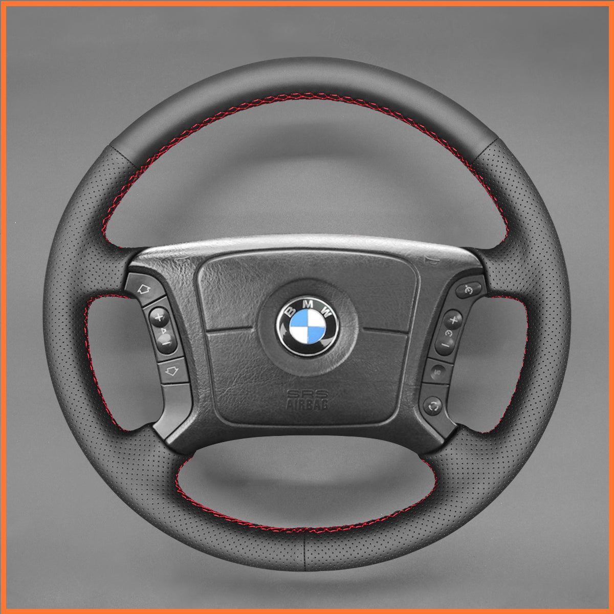 MEWANT steering wheel cover for BMW 3 Series E36 E46 / 5 Series E39 1995-2003 / 7 Series E38 8 Series E31 / X3 E83 E53 2000-2006