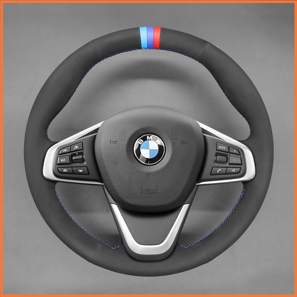 MEWANT steering wheel cover for BMW 2 Series F45 F46 X1 F48 X2 F39
