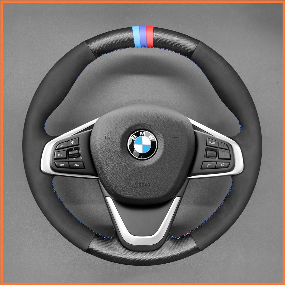 MEWANT steering wheel cover for BMW 2 Series F45 F46 X1 F48 X2 F39