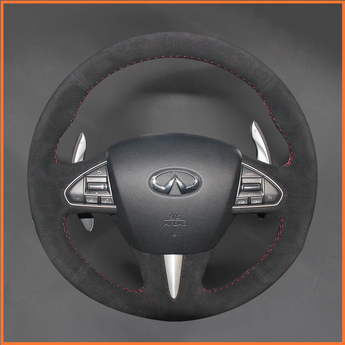 MEWANT Steering Wheel Cover for Infiniti Q50 2014-2018