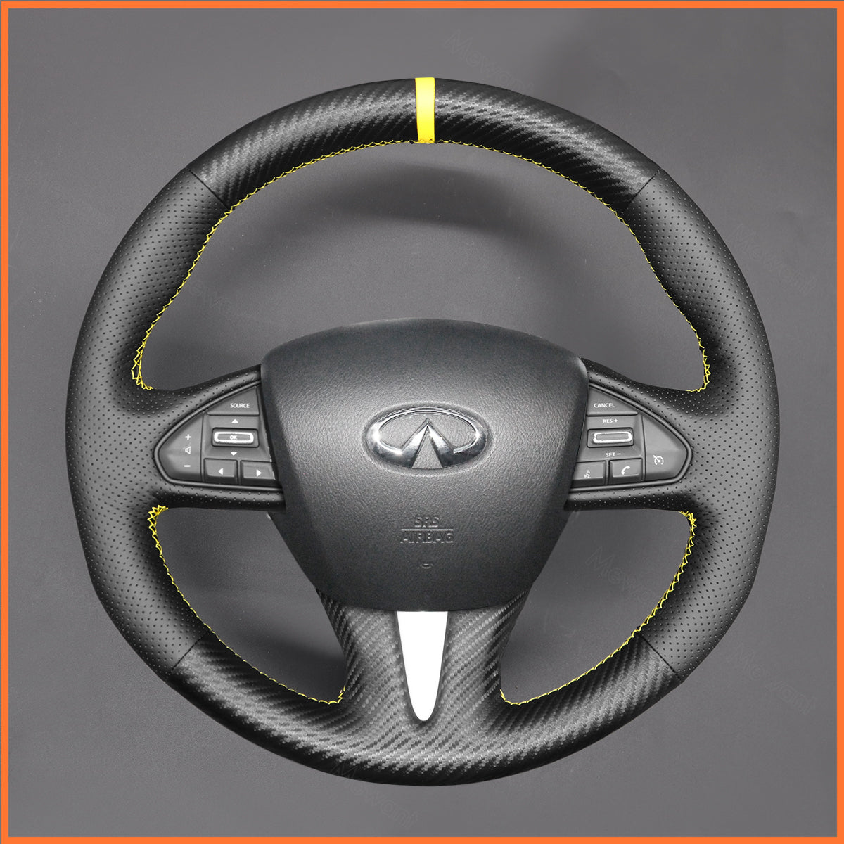 MEWANT Steering Wheel Cover for Infiniti Q50 2014-2018