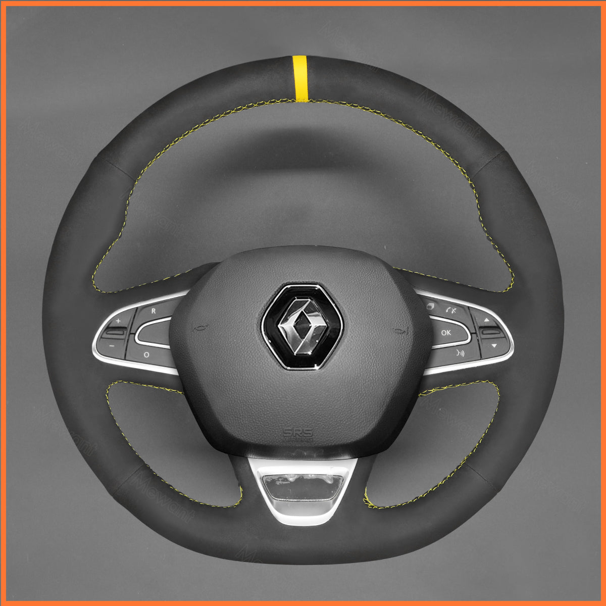 MEWANT Steering Wheel Cover for Renault Megane 4 Scenic 4 Kadjar Koleos Talisman Espace Renault Samsung QM6 SM6