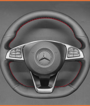 MEWANT steering wheel cover for Benz C-Class W205 AMG C43 CLA-Class C117 CLS-Class C218 SL-Class R231 GLC-Class X253 C253