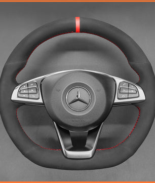 MEWANT steering wheel cover for Benz C-Class W205 AMG C43 CLA-Class C117 CLS-Class C218 SL-Class R231 GLC-Class X253 C253