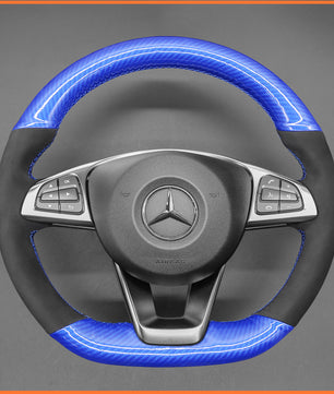 MEWANT steering wheel cover for Benz C-Class W205 AMG C43 CLA-Class C117 CLS-Class C218 SL-Class R231 GLC-Class X253 C253