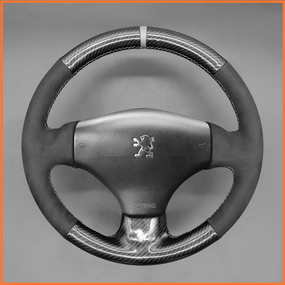 MEWANT Lenkradbezug für Peugeot 206 2001-2009 / 206 CC 2001-2007 / 206 SW 2002-2007