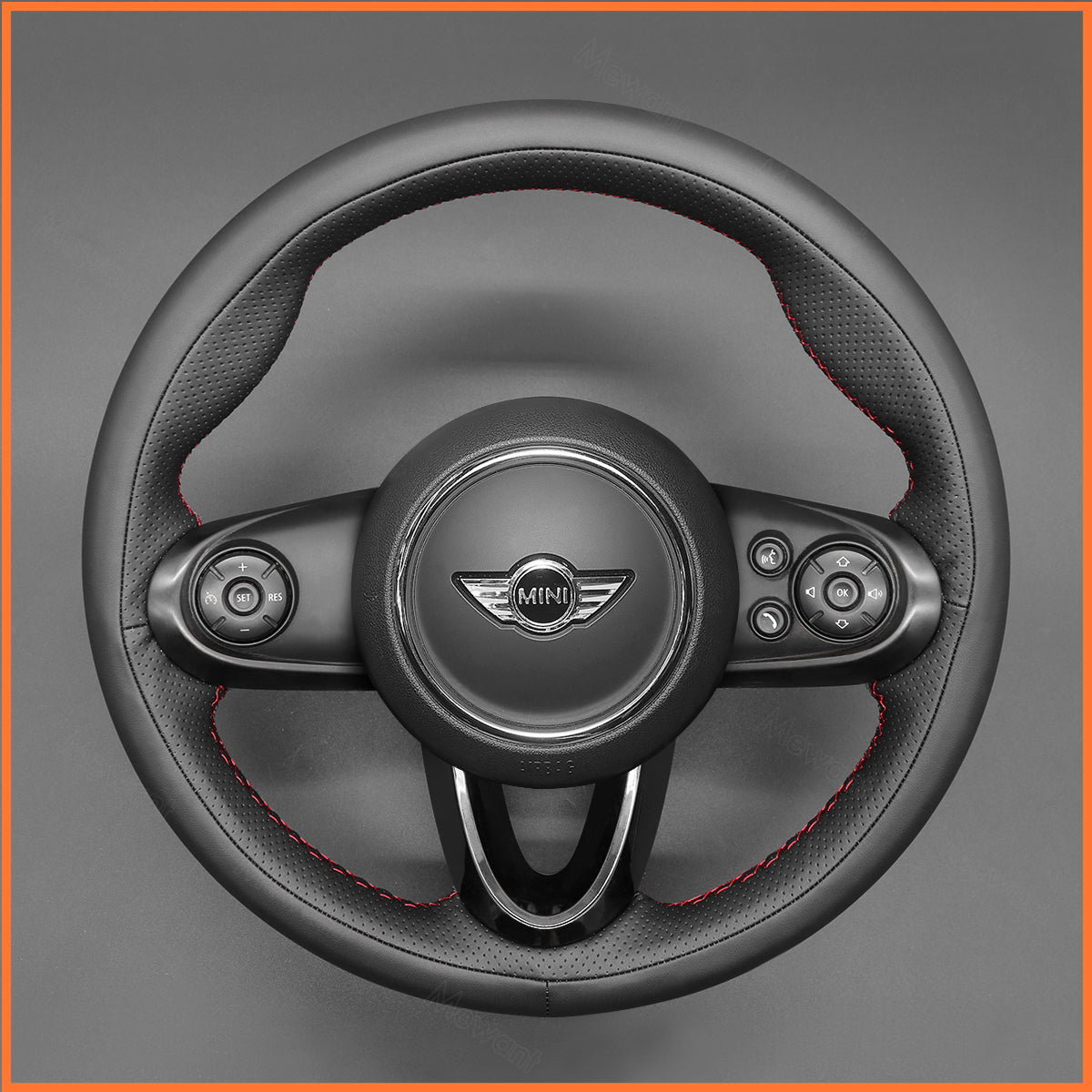MEWANT Lenkradbezug für Mini (Hatchback/Mini) JCW 2014-2020 / Clubman JCW 2015-2020 / Clubman F54 JCW 2015-2020 / Convertible JCW 2016-2020 / Countryman JCW 2017-2020