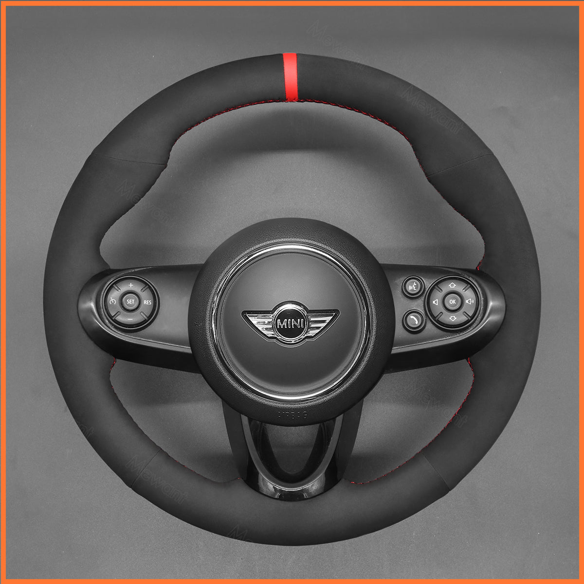 MEWANT Lenkradbezug für Mini (Hatchback/Mini) JCW 2014-2020 / Clubman JCW 2015-2020 / Clubman F54 JCW 2015-2020 / Convertible JCW 2016-2020 / Countryman JCW 2017-2020