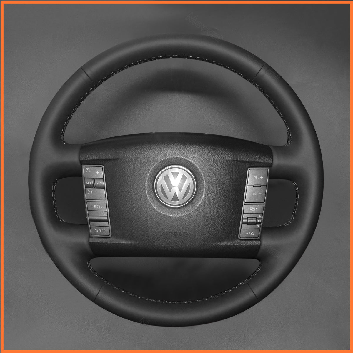 MEWANT steering wheel cover for Volkswagen VW Phaeton 2004-2010