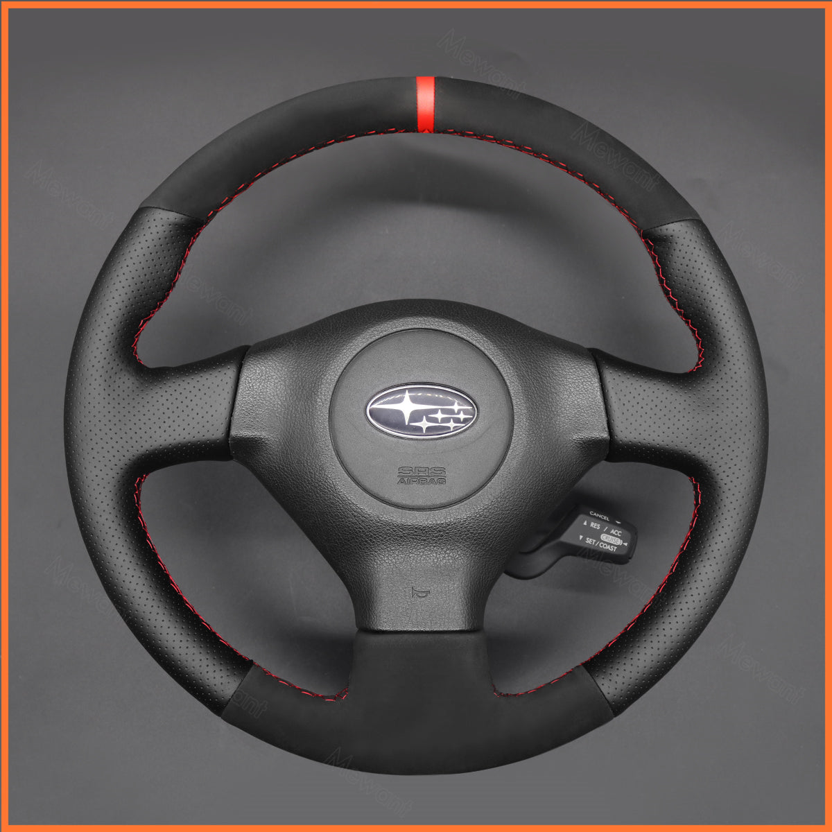 MEWANT Steering Wheel Cover for Subaru Forester Impreza WRX (WRX STI) Legacy Outback 2005-2007
