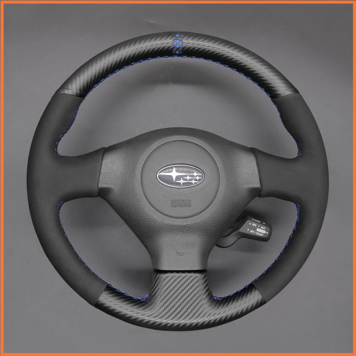 MEWANT Steering Wheel Cover for Subaru Forester Impreza WRX (WRX STI) Legacy Outback 2005-2007