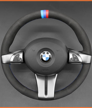 MEWANT steering wheel cover for BMW Z4 E85 (Roadster) 2003-2008 / Z4 E86 (Coupe) 2005-2008