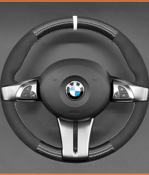 MEWANT steering wheel cover for BMW Z4 E85 (Roadster) 2003-2008 / Z4 E86 (Coupe) 2005-2008