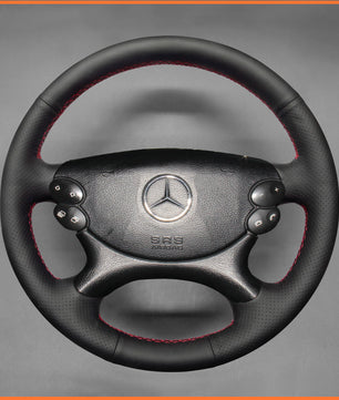 MEWANT Steering Wheel Cover for E-Class W211 / CLK-Class C209 / CLS-Class C219 / G-Class W463 / SL-Class R230 2003-2008