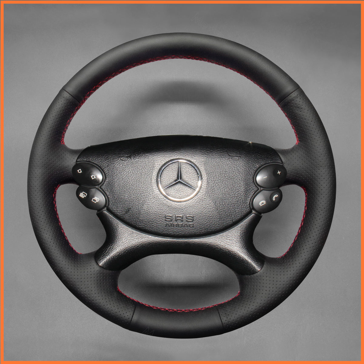 MEWANT Steering Wheel Cover for E-Class W211 / CLK-Class C209 / CLS-Class C219 / G-Class W463 / SL-Class R230 2003-2008