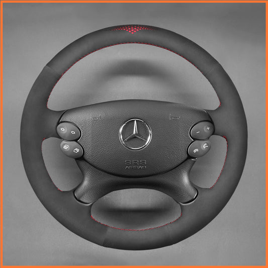 MEWANT Steering Wheel Cover for E-Class W211 / CLK-Class C209 / CLS-Class C219 / G-Class W463 / SL-Class R230 2003-2008