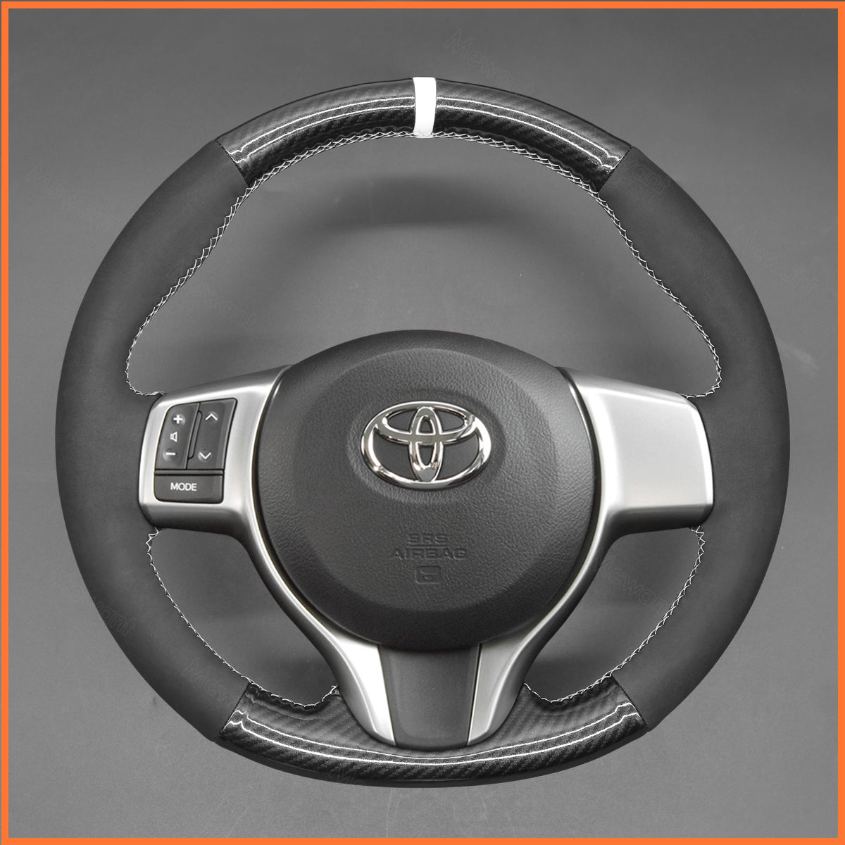 MEWANT Steering Wheel Cover for Toyota Yaris 2011-2020 / Verso S 2010-2017 / Vitz 2011-2019 / Ractis 2010-2016