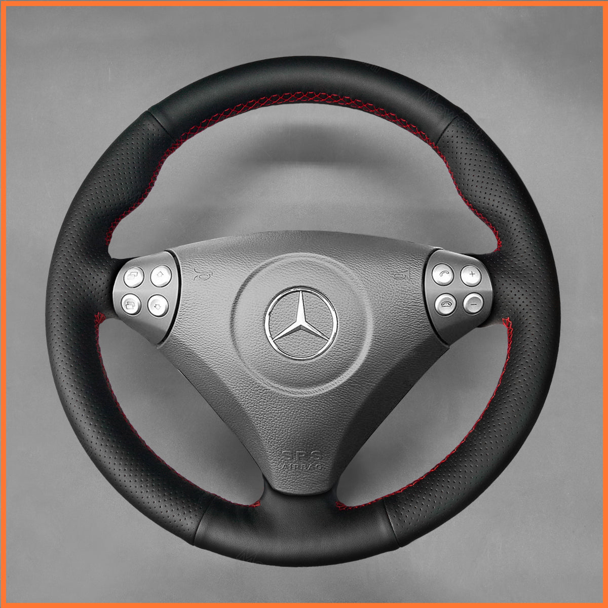 MEWANT Steering Wheel Cover for C-Class W203 2005-2007 / SLK-Class R171 2005-2008